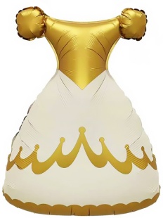 Шар (28''/71 см) Фигура, Платье Принцессы, 1 шт.