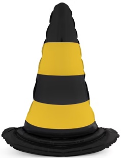 Шар (35''/89 см) Фигура, Дорожный конус, 1 шт.